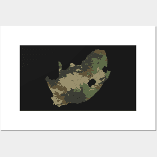 South Africa Map Camo Pattern African Safari Camouflage Posters and Art